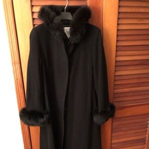 Beautiful long black wool coat.